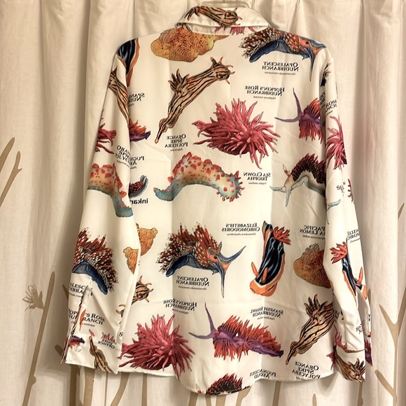 JAMMYJOB Novelty Loungewear Top Sea Coral Theme - Picture 2 of 8